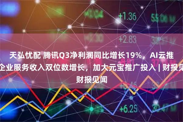天弘忧配 腾讯Q3净利润同比增长19%，AI云推动企业服务收入双位数增长，加大元宝推广投入 | 财报见闻